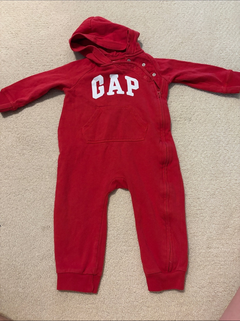 Vintage GAP Red Hoodie One-Piece for Kids